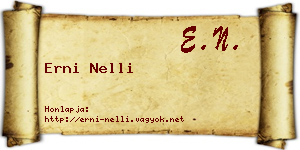 Erni Nelli névjegykártya